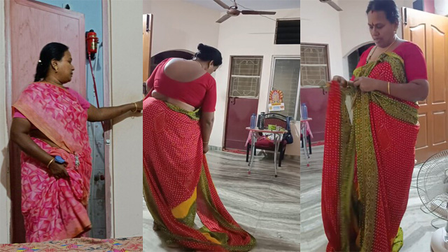 Mom Dress Change Infront of son Secretly Recorded it