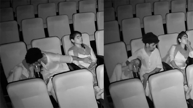 Latest Viral Threesome Porn Cinema Hall Video