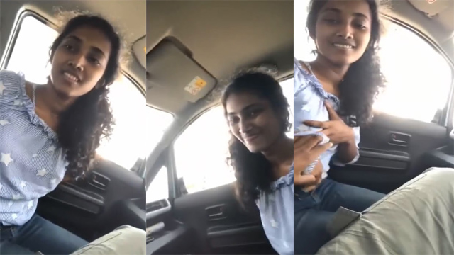 Nice Shape Figure Babe Inside Car With Boyfriend