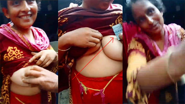Neighbour Aunty Showing Her Boobs For Money