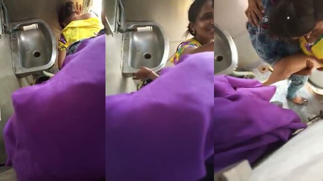 Desi Village Couple – Train Toilet Hard Fucking Viral