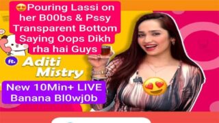 Aditi Mistry New Live Banana Blowjob Pouring Lassi on Her Boobs Porn Video