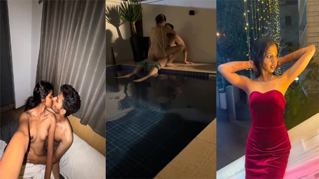 Desi Rich Husband – Poolside Wife Hard Fuck MMS
