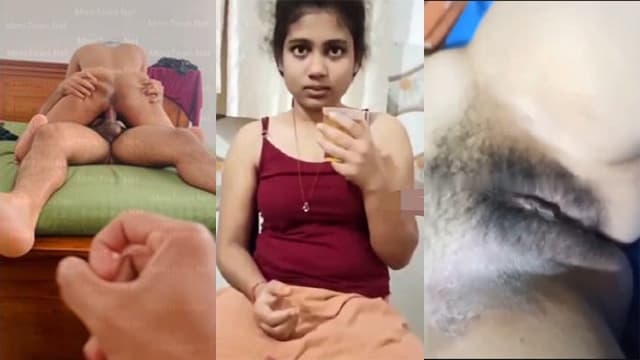 Telugu GF Drinking pussy Fuck Threesome Two Friend