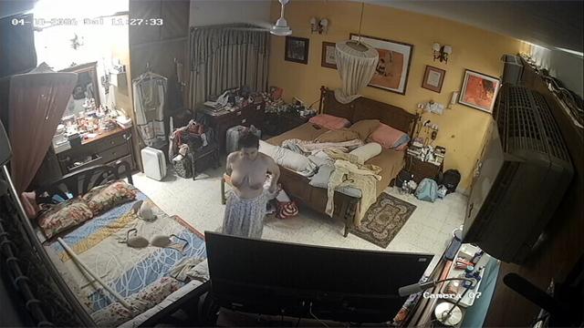 Beautiful Bhabhi Changing Clothes Caught On CCTV Camera