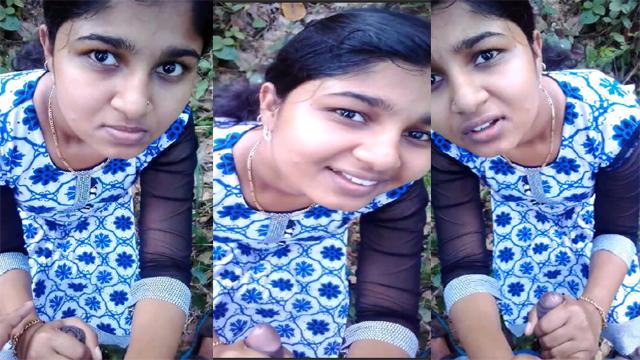 Innocent Girl Outdoor Rubbing & Blowjob Fucking