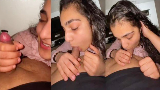 Beautiful Girl Sucking Desi BF Cumshot MMS Video