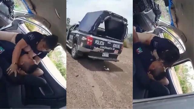 Guy Secretely Cops are fucking in car in an abandoned field Videos